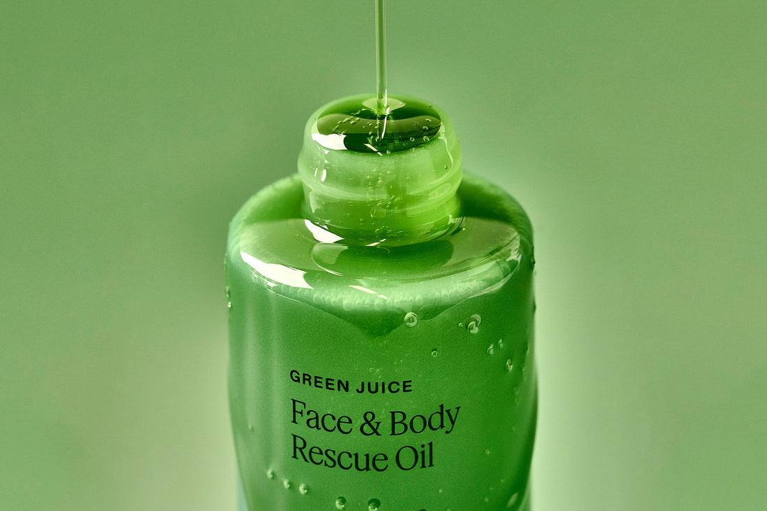 One oil, so many uses. Wherever skin needs it. Meet Green Juice Rescue Oil.