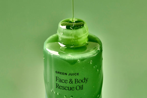 One oil, so many uses. Wherever skin needs it. Meet Green Juice Rescue Oil.